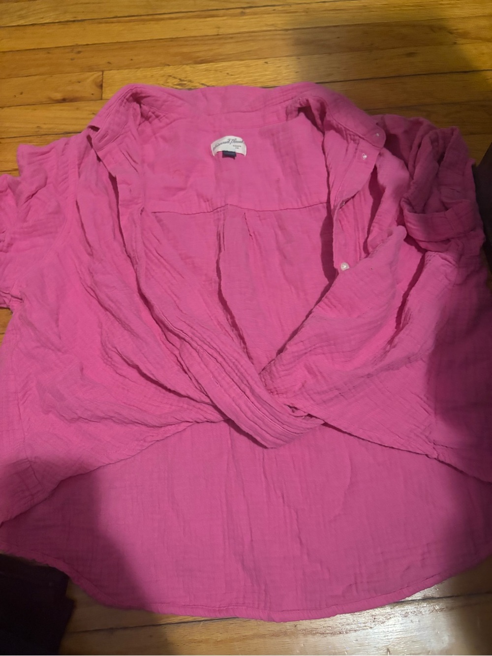 Universal Thread Hot Pink Button-Front Shirt
